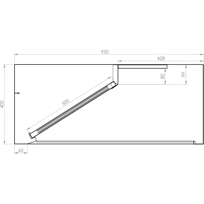 HOTTE RECTANGULAIRE - P950 - H400